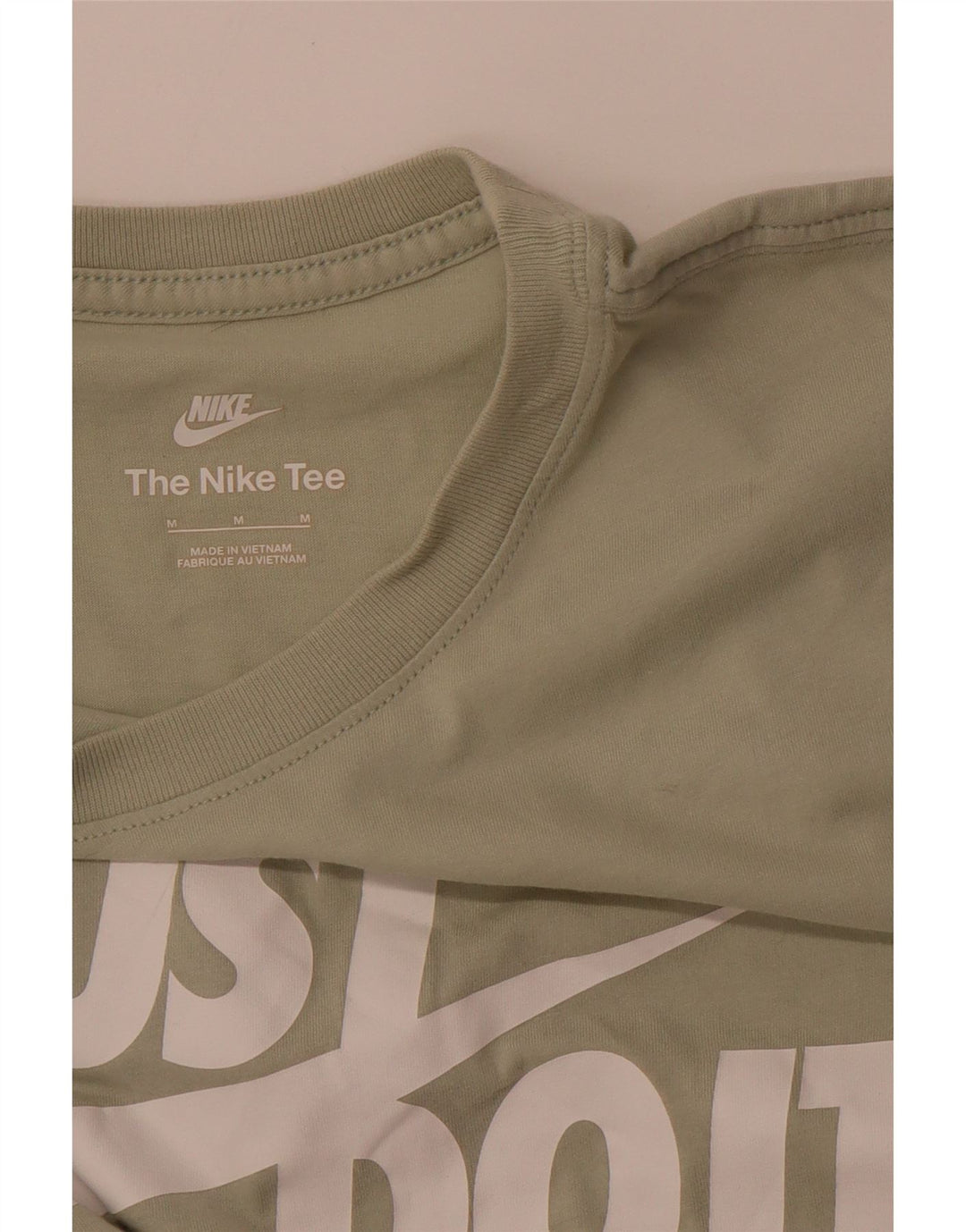 Γυναικείο γραφικό T-Shirt NIKE Crop Top UK 14 Medium Green