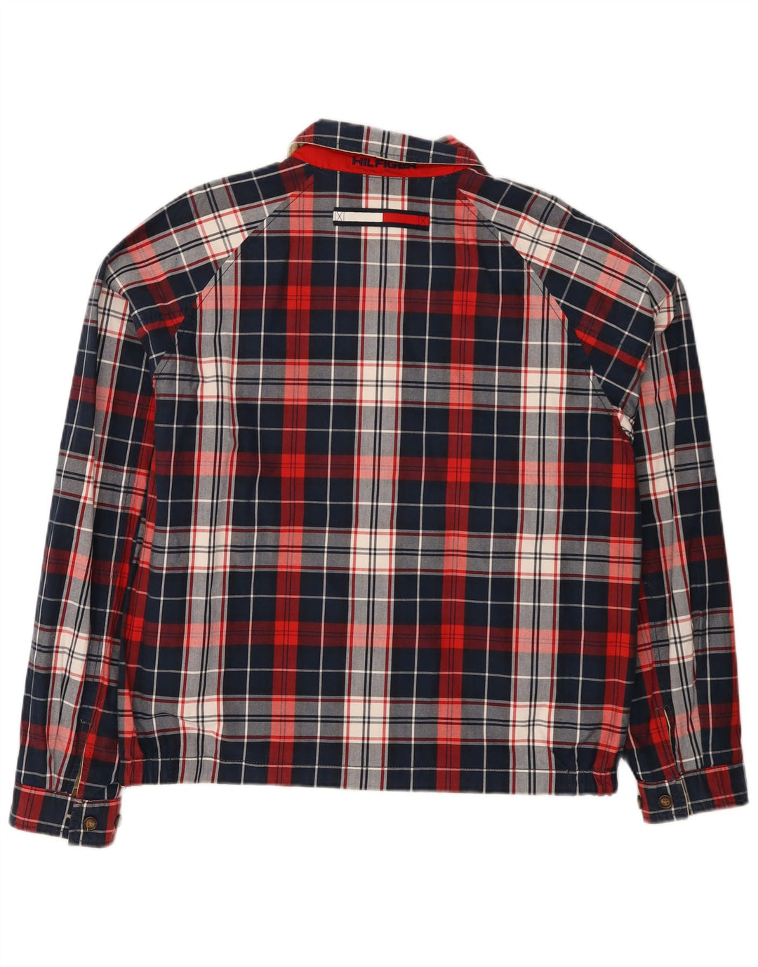 TOMMY HILFIGER Ανδρικό αναστρέψιμο μπουφάν UK 38 Medium Navy Blue Check Nylon