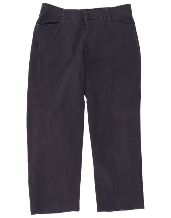 Lee Womens Straight Relaxed Fit Casual Trousers US 16 2XL W36 L28 Navy Blue