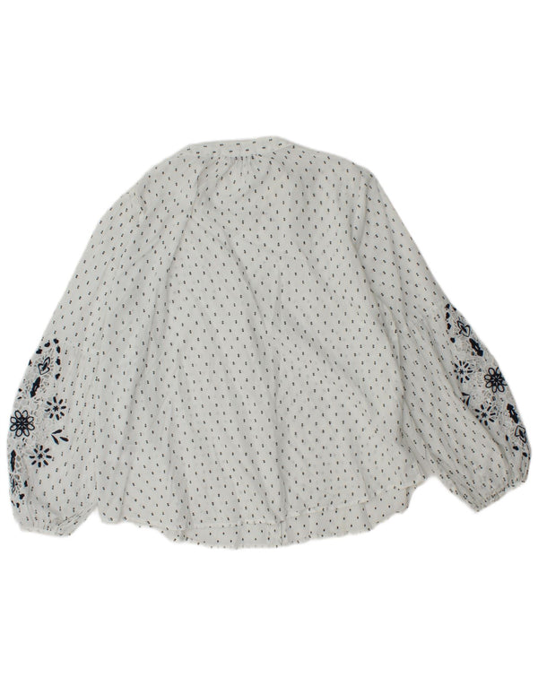 Γυναικείο πουκάμισο MINT VELVET Μπλούζα UK 16 Large White Floral Βαμβακερό