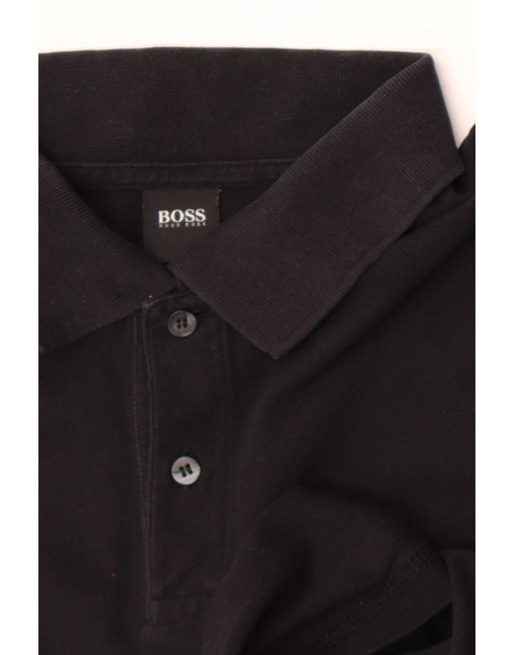 Ανδρικό μπλουζάκι πόλο Hugo Boss 2XL μαύρο βαμβακερό