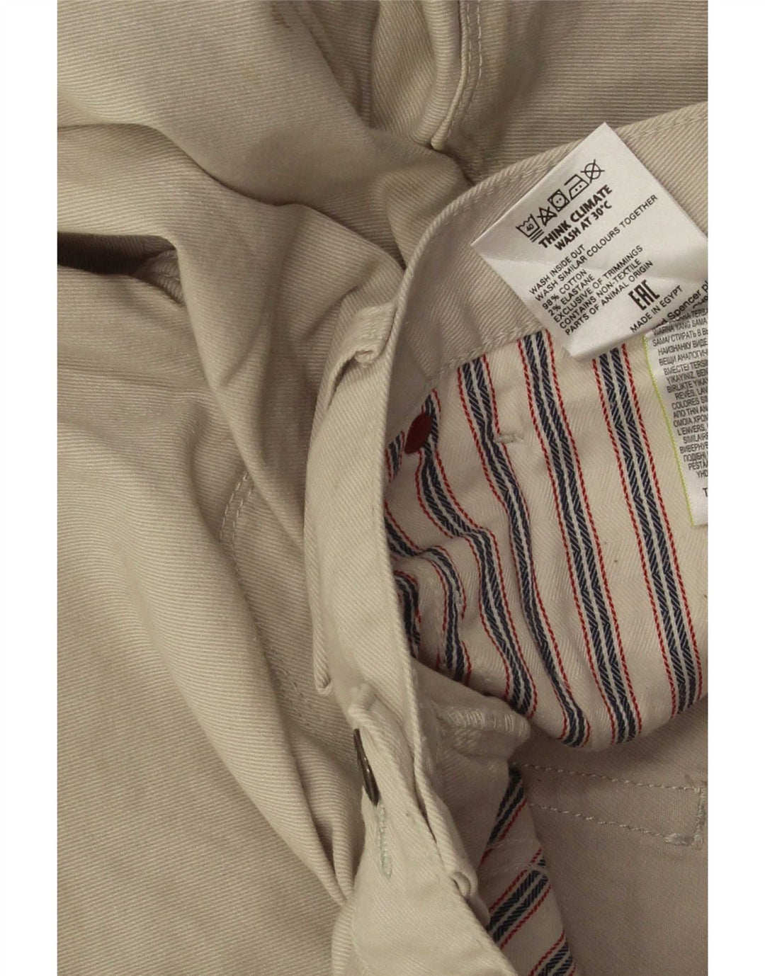 Marks & Spencer Ανδρικό Bootcut Casual Παντελόνι W32 L29 Μπεζ βαμβακερό