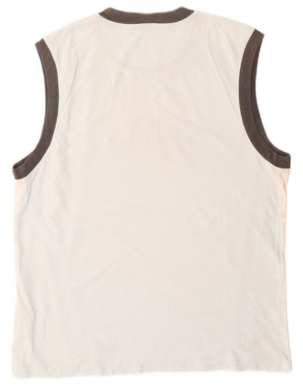 Ανδρικό γραφικό γιλέκο Nike τοπ UK 42/44 μεγάλο μπλε βαμβακερό