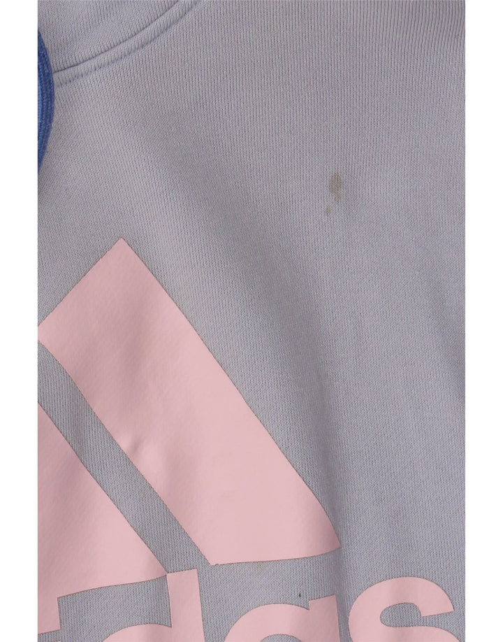 Γυναικεία κουκούλα μεγάλου μεγέθους ADIDAS UK 12/14 Medium Blue Colourblock