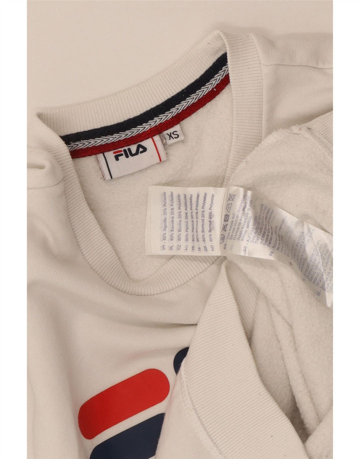 Ανδρικό γραφικό φούτερ FILA Jumper XS Λευκό βαμβακερό