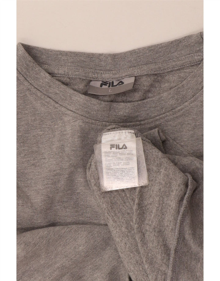 Γυναικεία γραφική φούτερ Fila Jumper UK 16 Large Grey Cotton