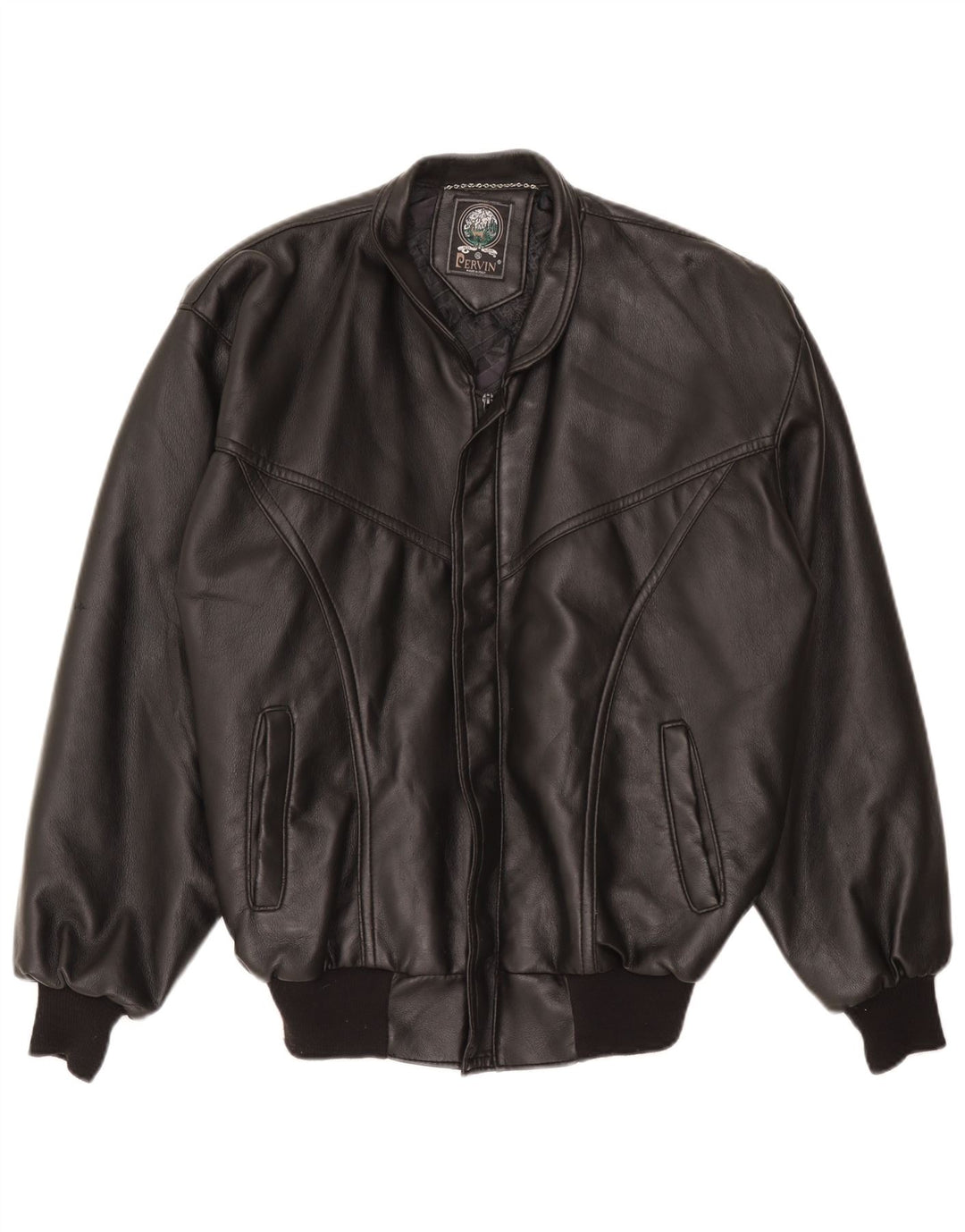 Pervin Ανδρικό Δερμάτινο Μπουφάν UK 42 XL Μαύρο