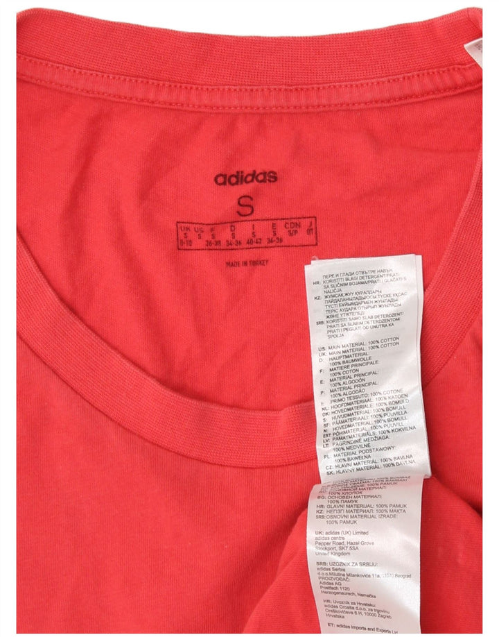 Adidas Γυναικείο T-Shirt Top UK 8/10 Small Red