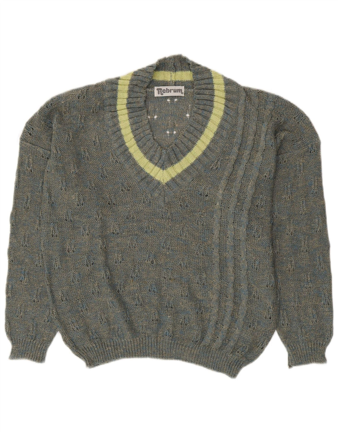 Γυναικείο πουλόβερ με λαιμόκοψη Vintage UK 18 XL Γκρι