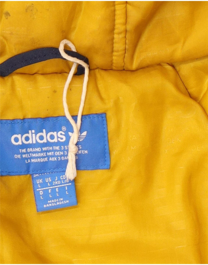Adidas Ανδρικό παλτό με κουκούλα UK 40 μεγάλο μπλε πολυεστέρας