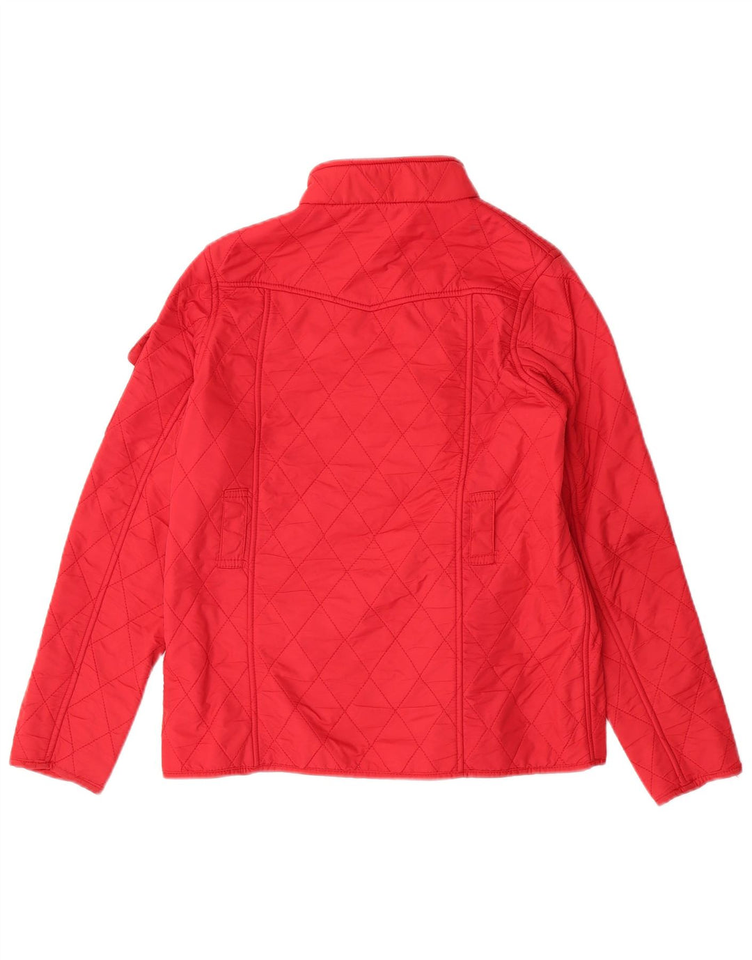BARBOUR Girls Utility Jacket 10-11 Years Red Polyamide