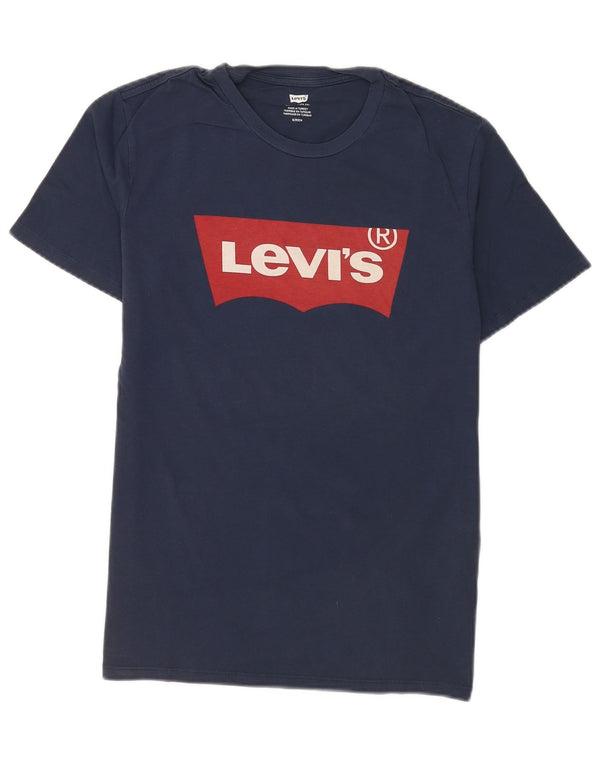 Ανδρικό γραφικό μπλουζάκι Levi's Small Navy Blue από βαμβάκι