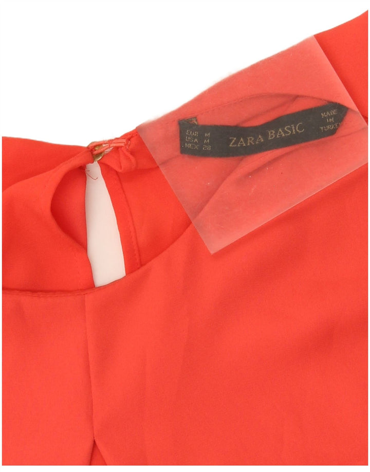 Zara Γυναικεία Αμάνικη Μπλούζα Τοπ UK 12 Medium Orange