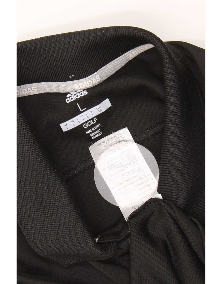 Ανδρικό πουκάμισο Adidas Golf Polo μεγάλο μαύρο πολυεστέρα