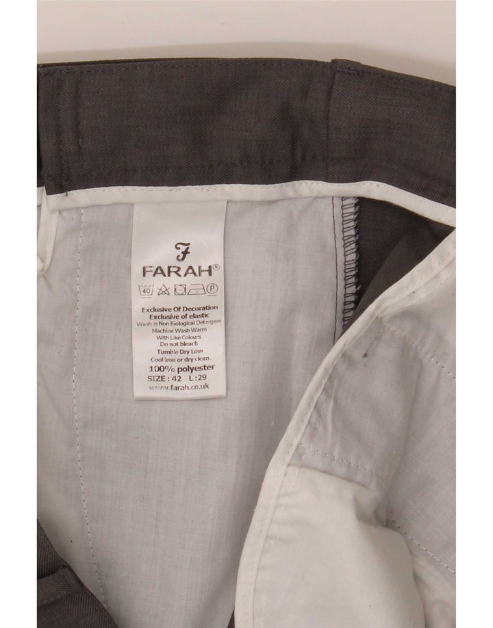 Farah Ανδρικό ίσιο παντελόνι Chino W42 L29 Γκρι Πολυεστέρας