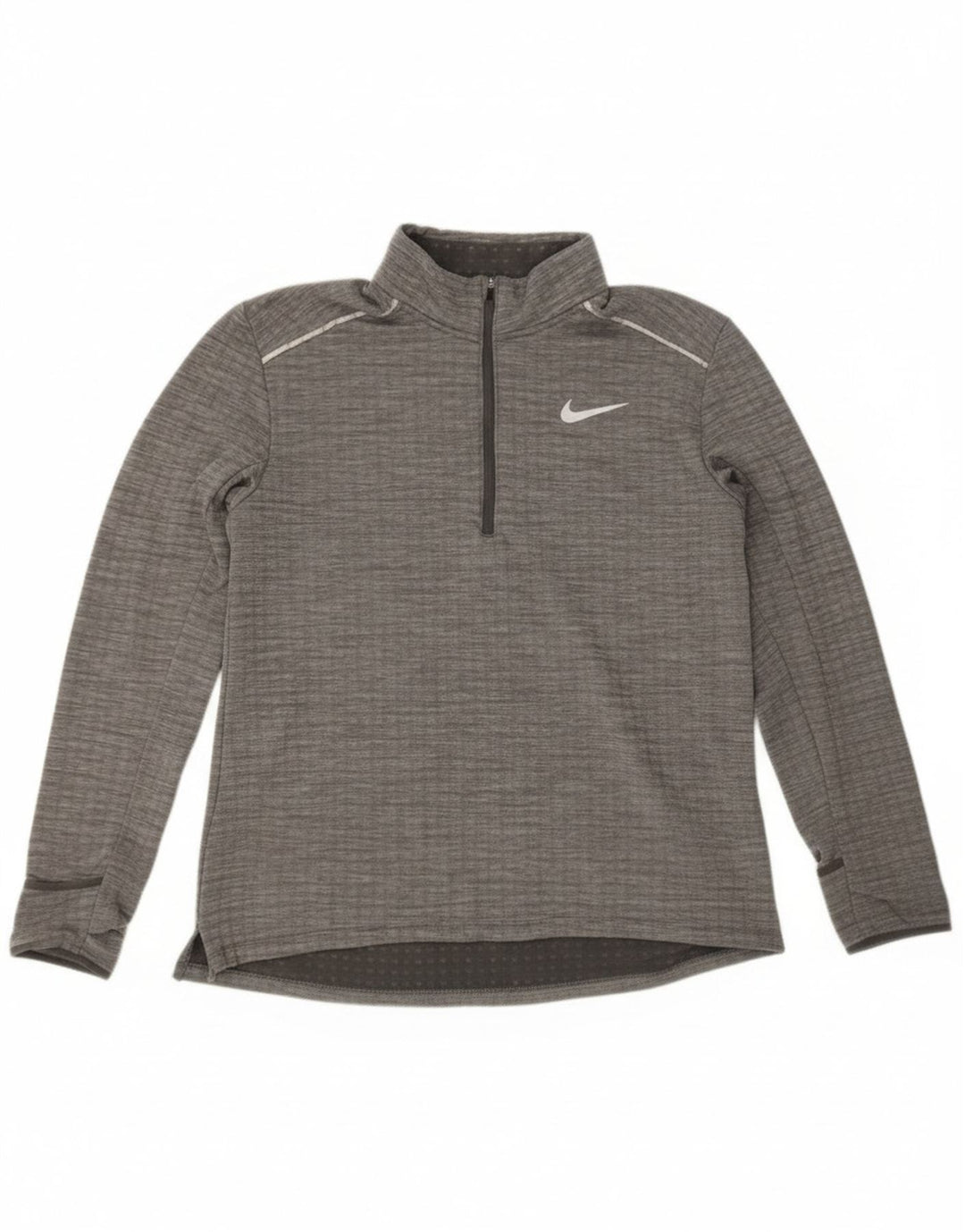 Ανδρική φόρμα αθλητικής φόρμας Nike με φερμουάρ πουλόβερ με μεγάλο γκρι πολυεστέρα