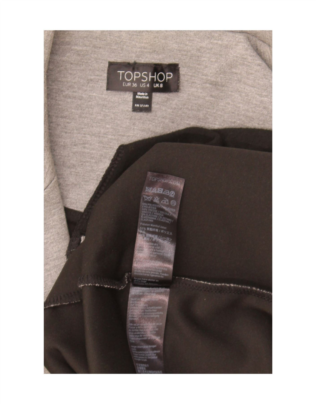 Topshop Γυναικείο Longline Gilet UK 8 Small Grey Flecked Polyester