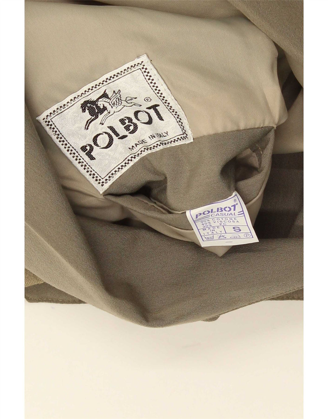 Polbot Ανδρικό Loose Fit Bomber Jacket UK 36 Small Khaki Cotton