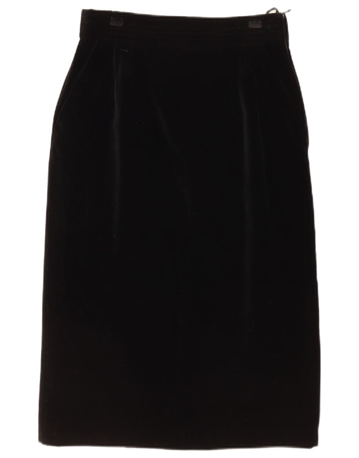 BOGNER Womens Velvet Midi Skirt W26 Small Black