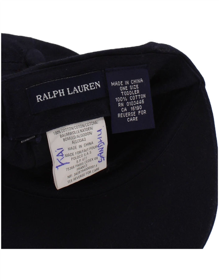 Γραφικό καπέλο μπέιζμπολ Ralph Lauren Boys One Size Navy Blue Cotton