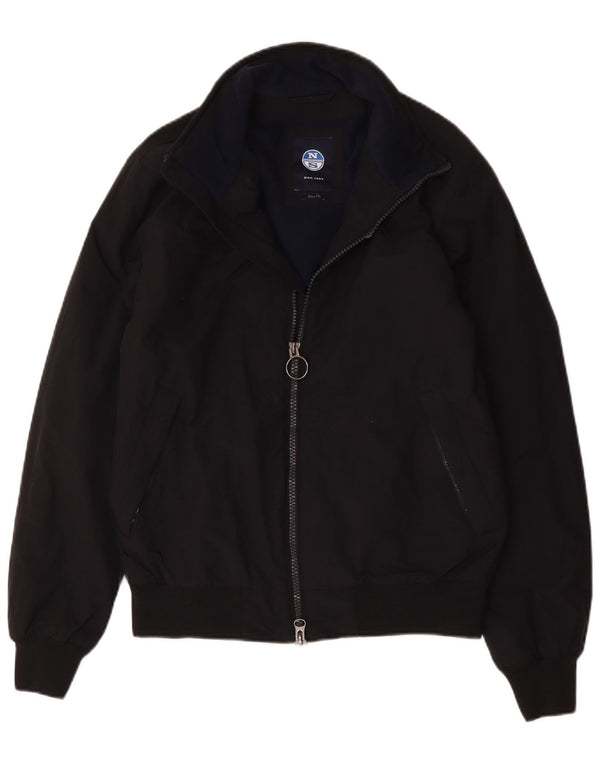North Sails Ανδρικό Slim Fit Bomber Jacket UK 38 Medium Navy Blue Polyamide