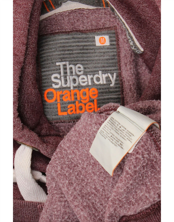 Ανδρικό κουκούλα SUPERDRY, μεσαίο βαμβακερό μπορντό