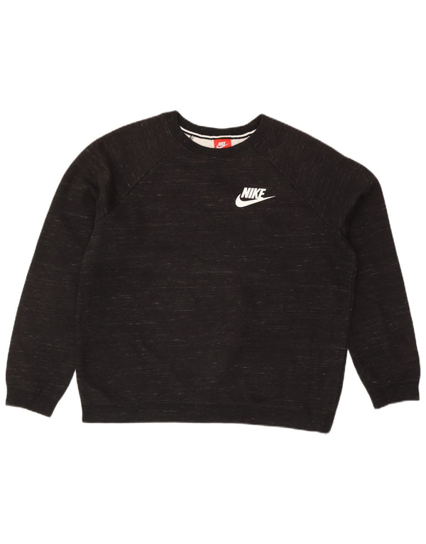 Γυναικείο φούτερ Nike Jumper UK 16 Μεγάλο βαμβακερό μαύρο φλιτζάνι