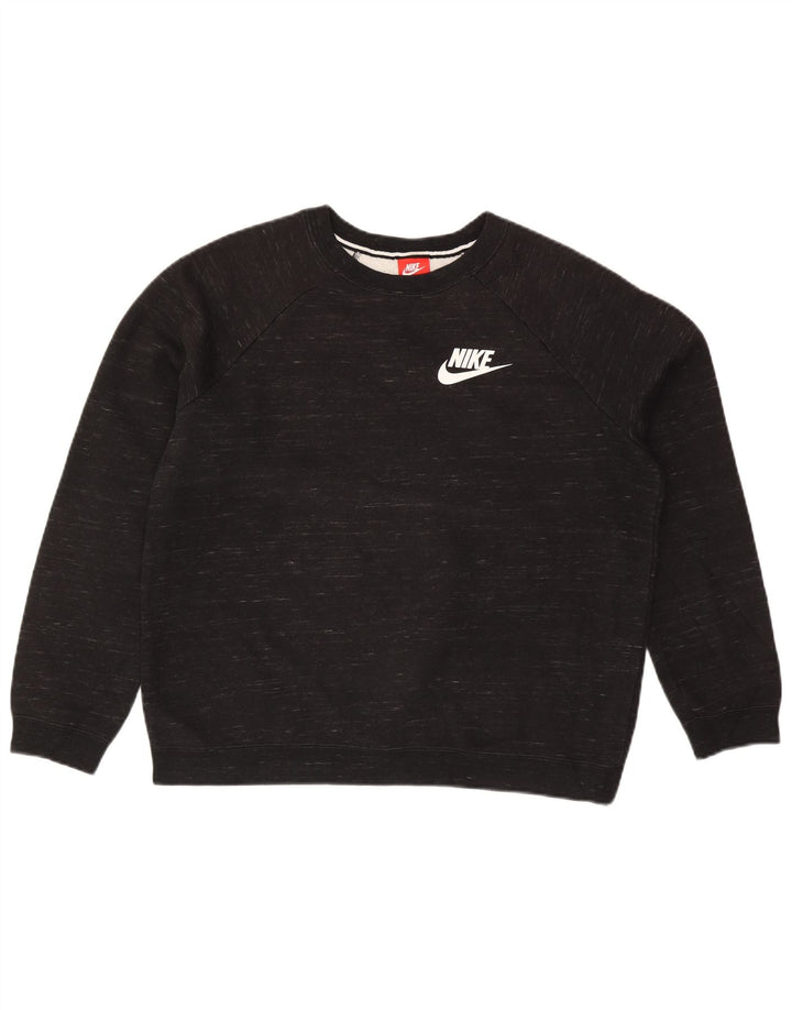 Γυναικείο φούτερ Nike Jumper UK 16 Μεγάλο βαμβακερό μαύρο φλιτζάνι