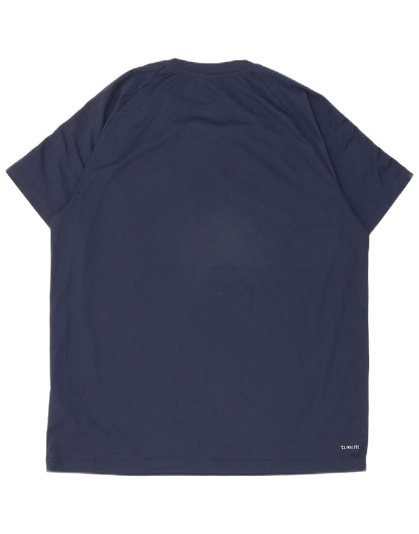 Adidas Mens Climalite T-Shirt Top XL Navy Blue Polyester