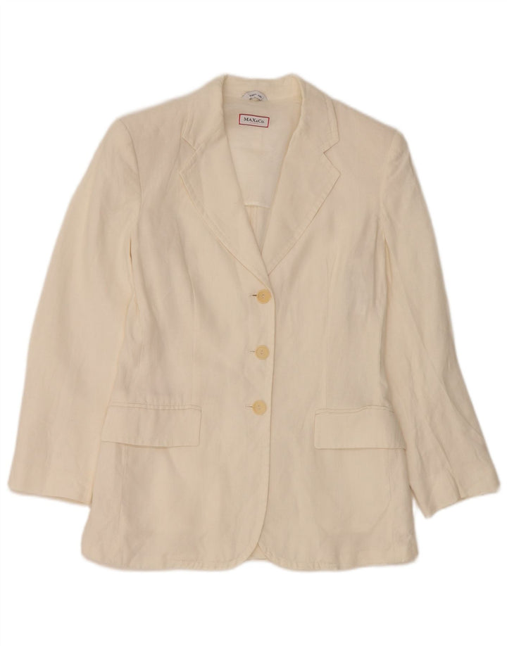 Max & Co. Γυναικείο Μπουφάν blazer UK 8 Small White Len