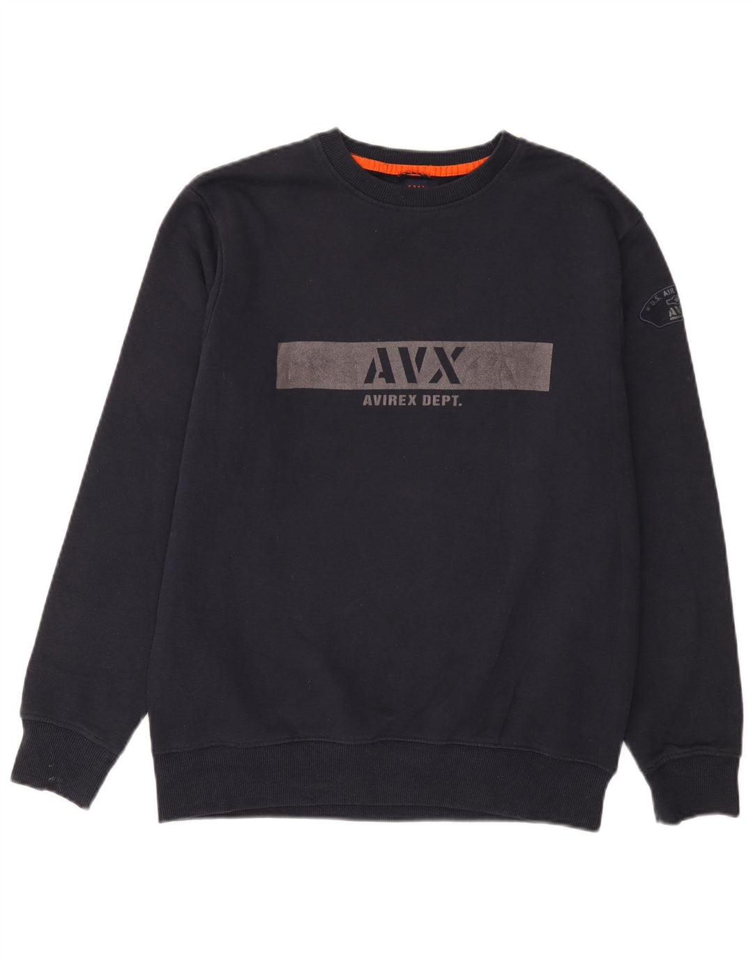 Ανδρικό γραφικό φούτερ Avirex Jumper Medium Navy Blue βαμβακερό