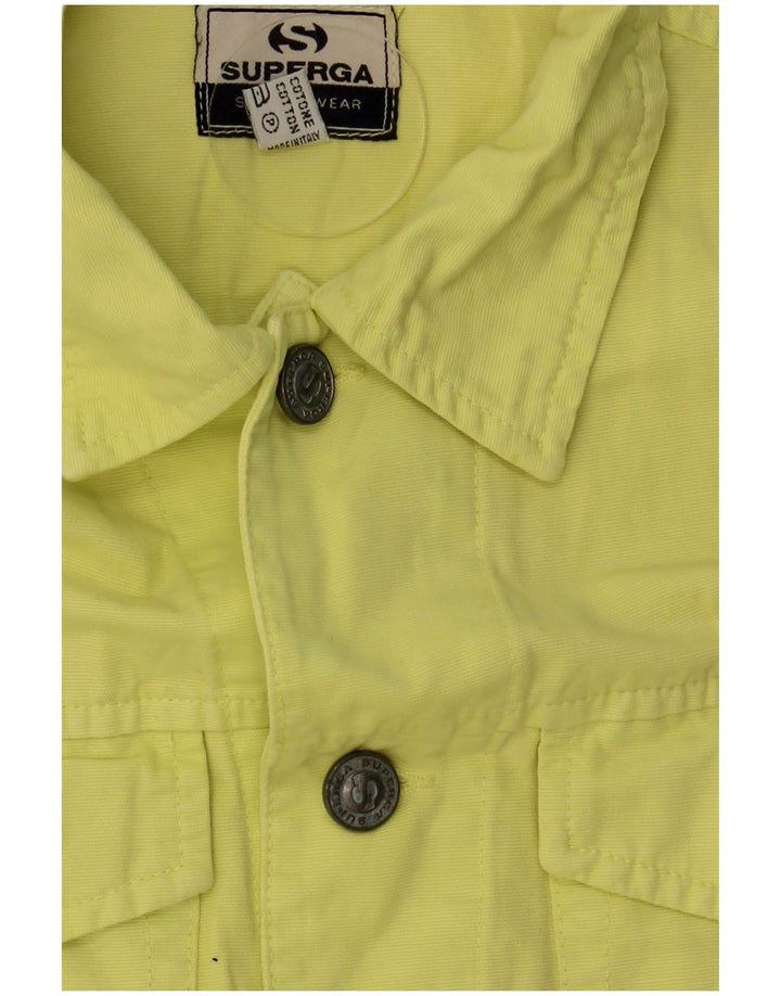 Superga Γυναικείο Crop Τζιν Gilet IT 44 Medium Yellow Cotton