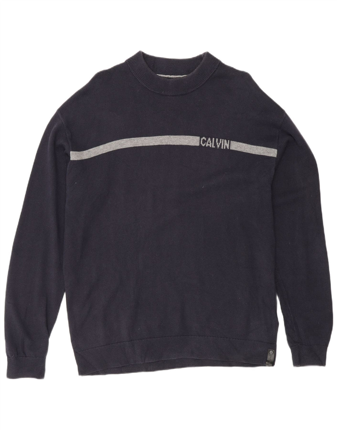 Calvin Klein Jeans Ανδρικό πουλόβερ με λαιμόκοψη μικρό ναυτικό