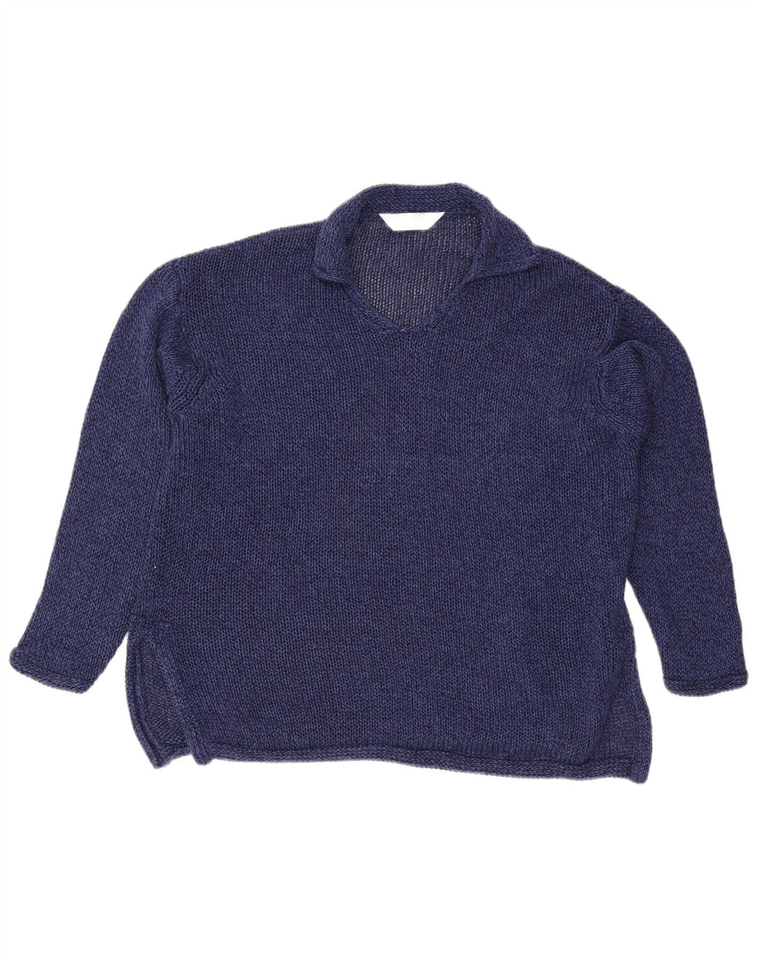 Marks & Spencer Γυναικείο πουλόβερ με λαιμό πόλο UK 12 Medium Navy Blue