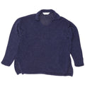 Marks & Spencer Γυναικείο πουλόβερ με λαιμό πόλο UK 12 Medium Navy Blue