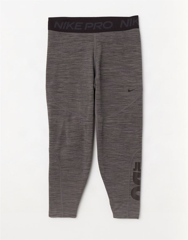 Γυναικεία γραφικά κολάν Nike Dri Fit UK 14 Large Grey Colourblock