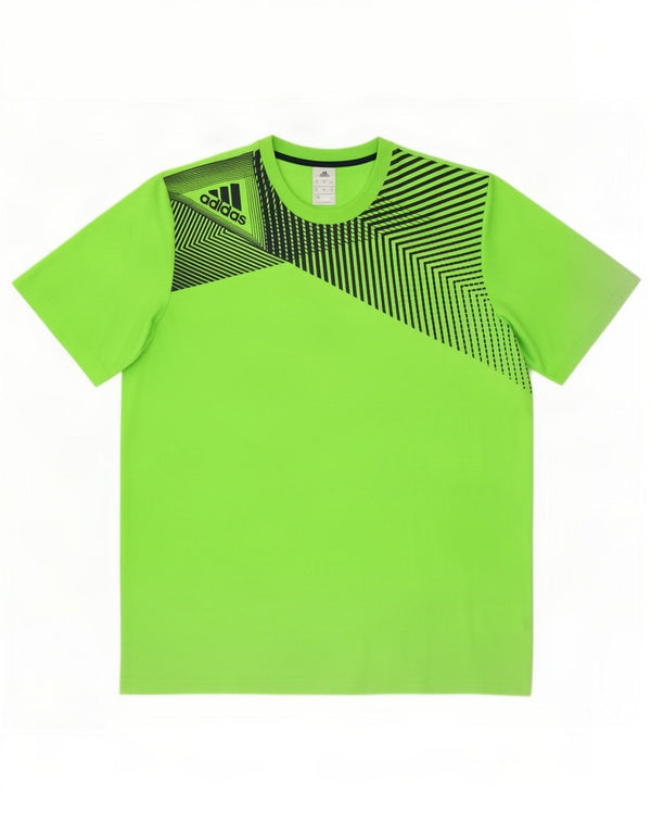 Ανδρικό T-Shirt Adidas Top XL Πράσινο γεωμετρικό πολυεστέρα
