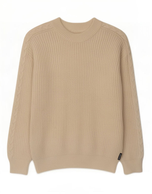 Ανδρικό πουλόβερ Zeta Zukki Crew Neck Jumper IT 52 Large Off White Ακρυλικό