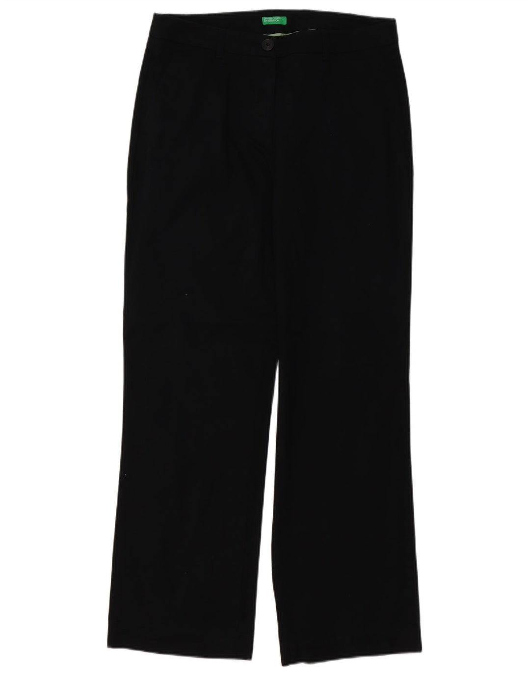 BENETTON Womens Straight Chino Trousers W32 L30  Black