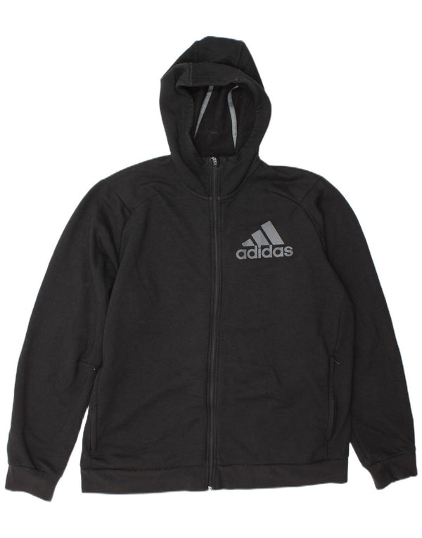 Ανδρικό πουλόβερ με κουκούλα με φερμουάρ Adidas XL Γκρι πολυεστέρας