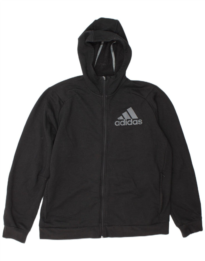 Ανδρικό πουλόβερ με κουκούλα με φερμουάρ Adidas XL Γκρι πολυεστέρας