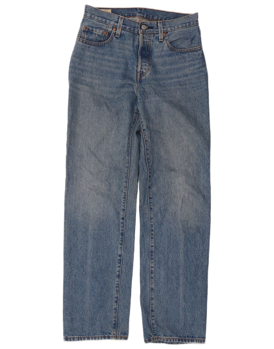 Levi's Womens 501 Straight Jeans W26 L32 Blue Cotton