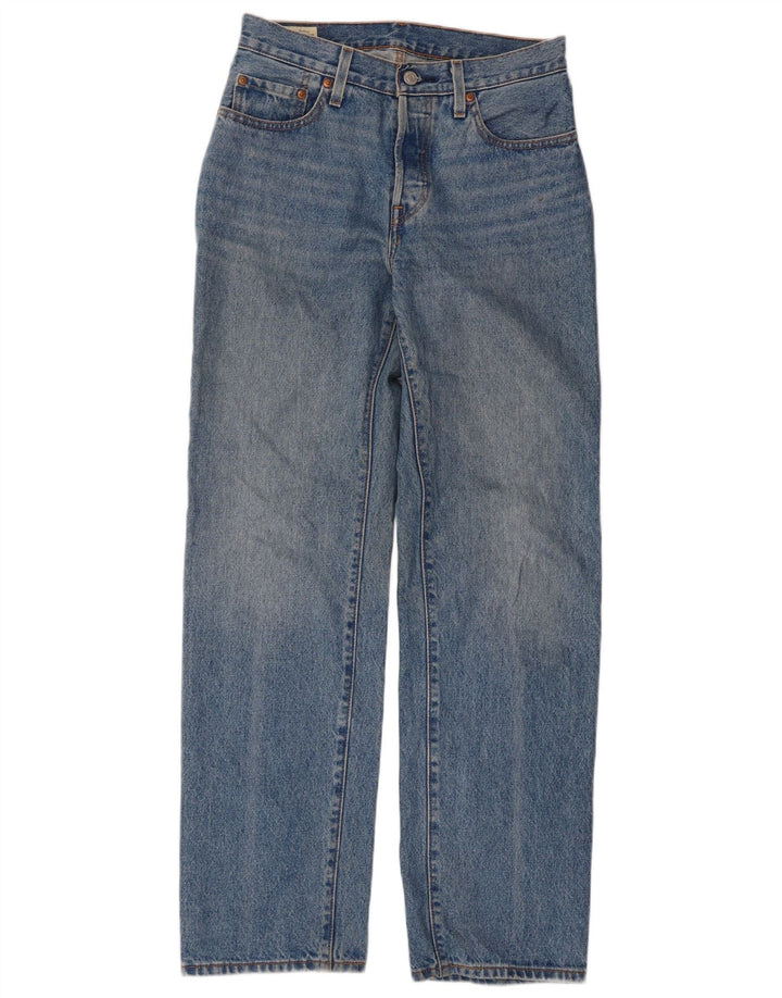 Levi's Womens 501 Straight Jeans W26 L32 Blue Cotton