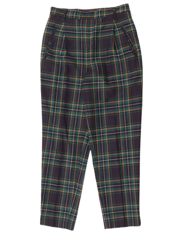 Gianni Abozzi γυναικείο κωνικό παντελόνι IT 44 Medium W28 L27 Green Check