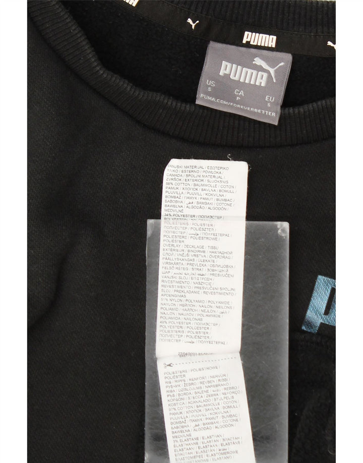 Ανδρικό γραφικό φούτερ Puma Jumper Small Black Colourblock Βαμβακερό