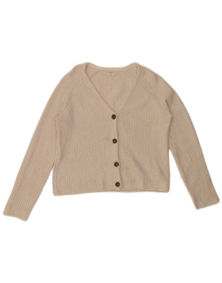 FAT FACE Γυναικείο πουλόβερ ζακέτα μεγάλου μεγέθους Crop UK 10 Small White Nylon