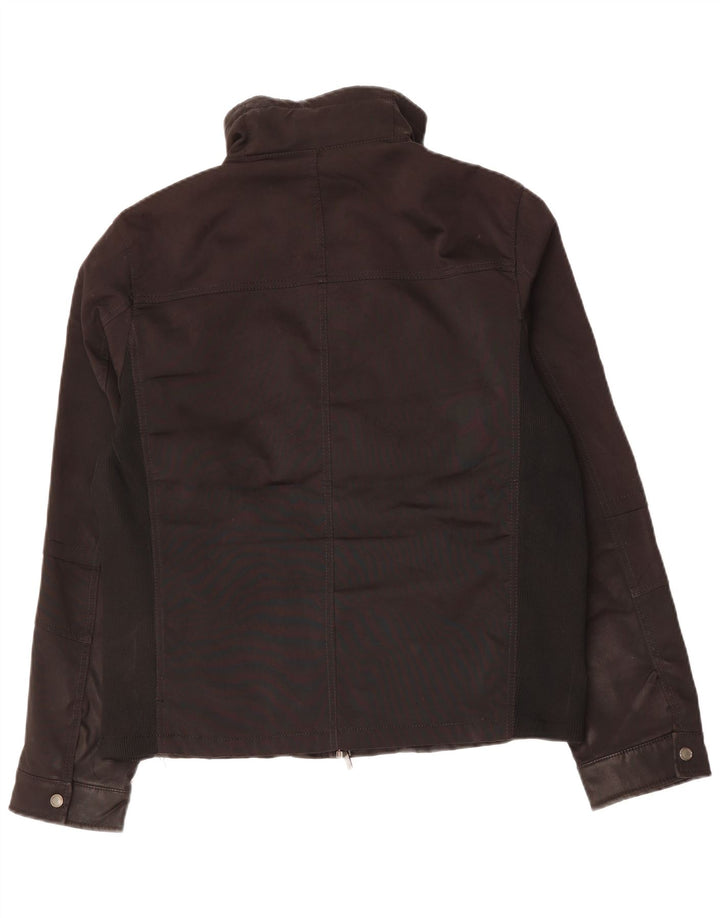 ZARA Mens Bomber Jacket UK 44 2XL Black Polyester