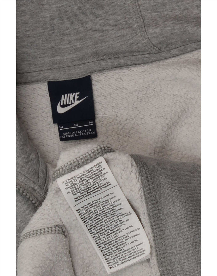 Ανδρικό πουλόβερ Nike με φερμουάρ με κουκούλα, βαμβακερό μεσαίο γκρι