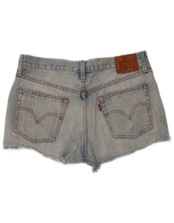 Levi's Womens 501 Distressed Denim Hot Pants W29 Medium Blue Cotton
