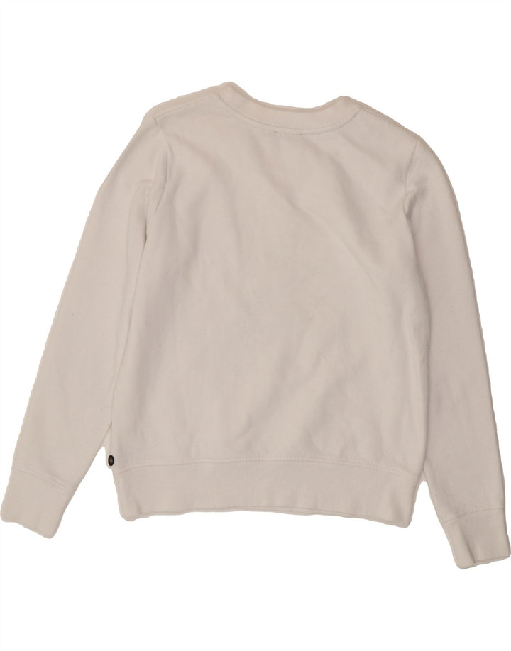 CALVIN KLEIN JEANS Womens Oversized Sweatshirt Jumper UK 10 Small White Vintage Calvin Klein Jeans and Second-Hand Calvin Klein Jeans from Messina Hembry 